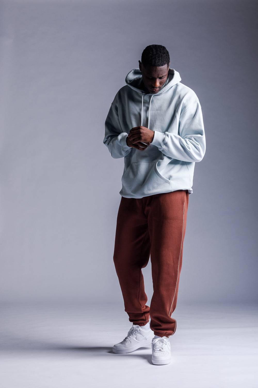 Karo Kauer Hoodie Ice Blue Fabrik Onlineshop