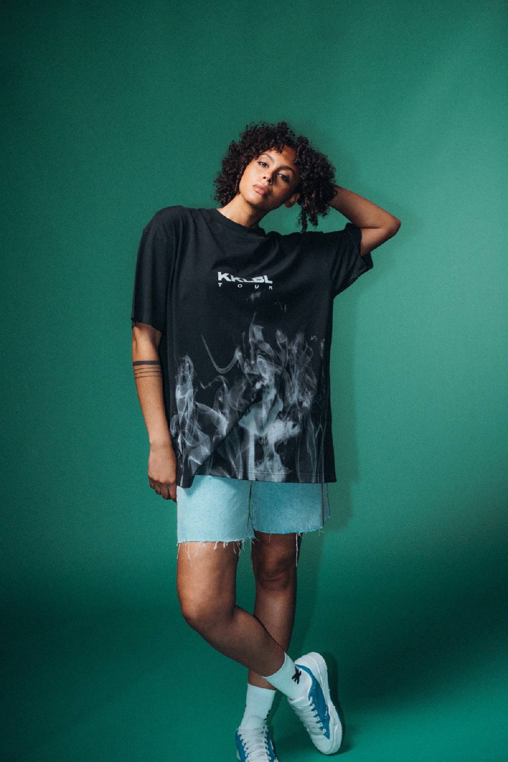 Karo Kauer Tour T-Shirt Smoke Black Lagerräumung