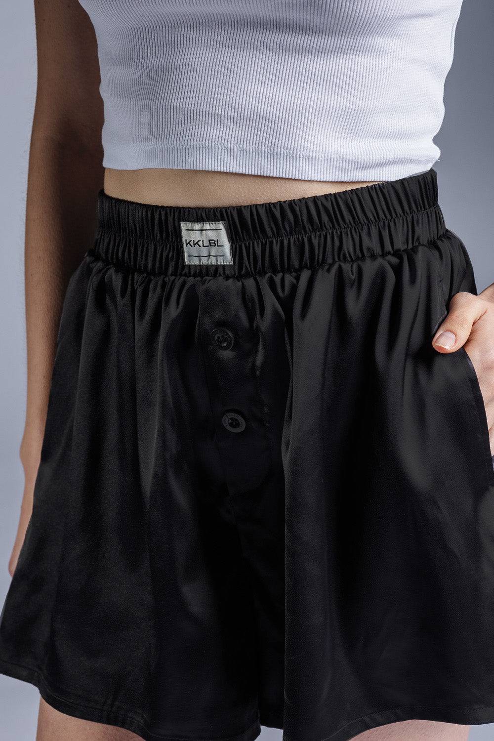 Karo Kauer Woven Shorts Black Neuheiten