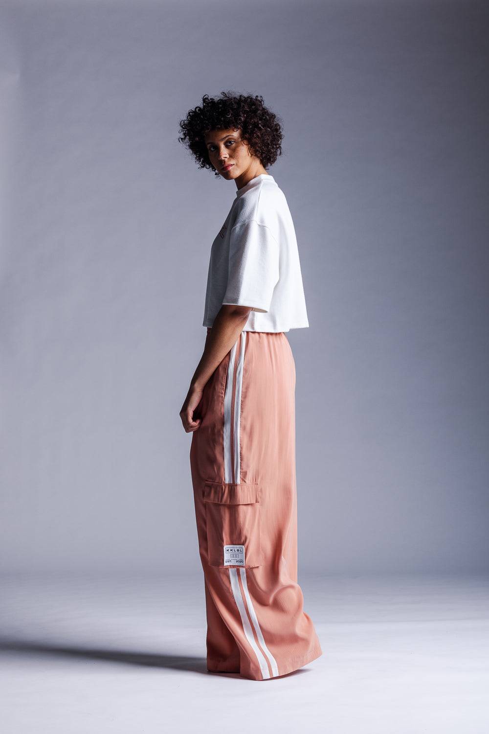 Karo Kauer Cropped T-Shirt KKLABEL Räumungsverkauf