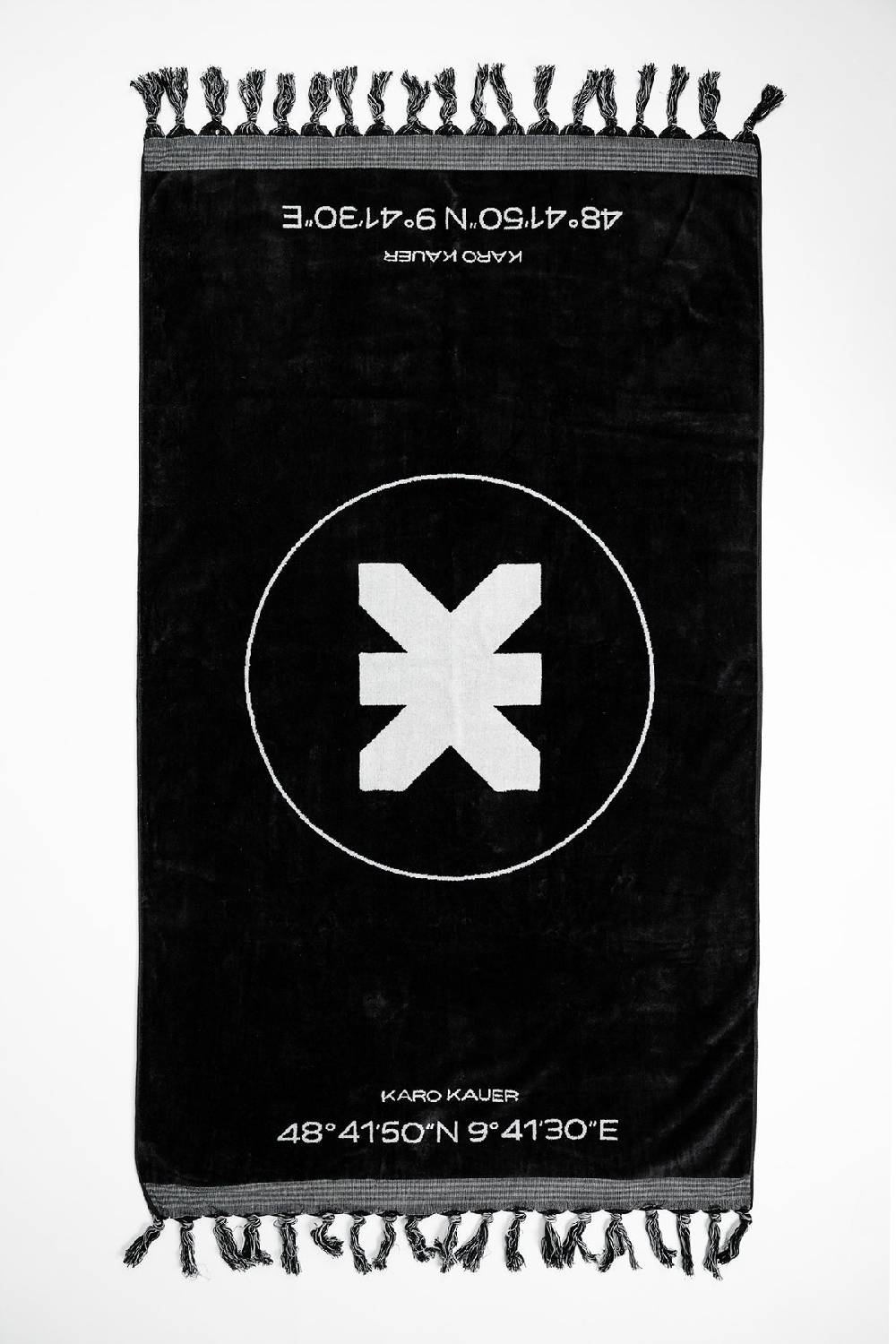 Karo Kauer Beach Towel Black Logo Super Sparpreis