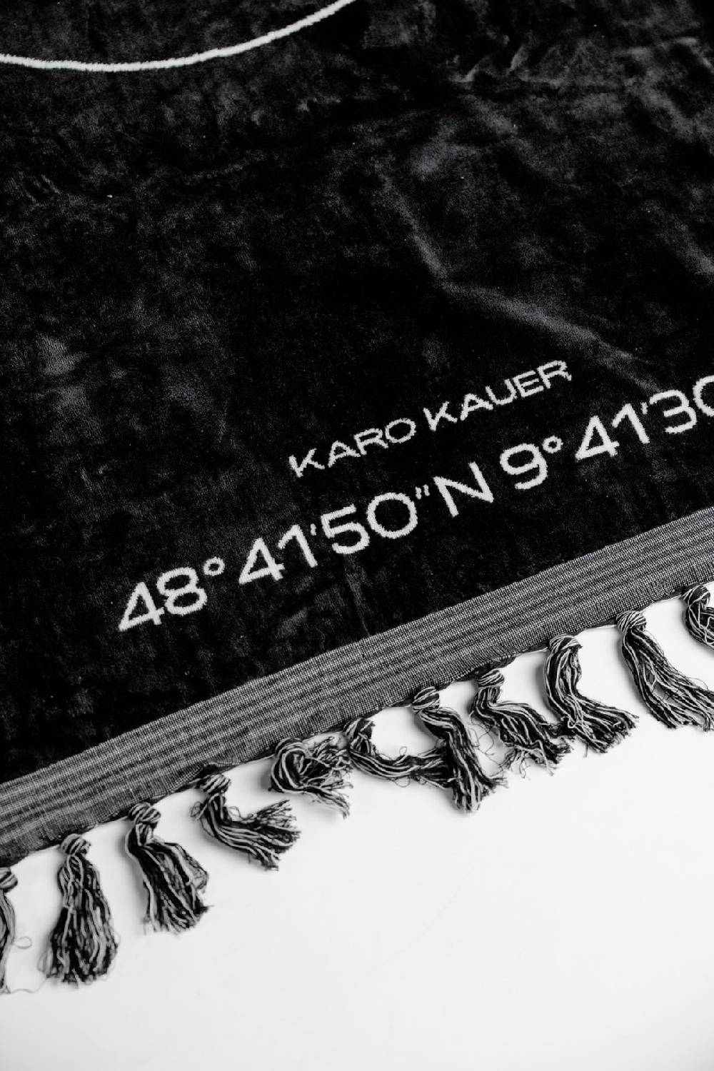 Karo Kauer Beach Towel Black Logo Super Sparpreis