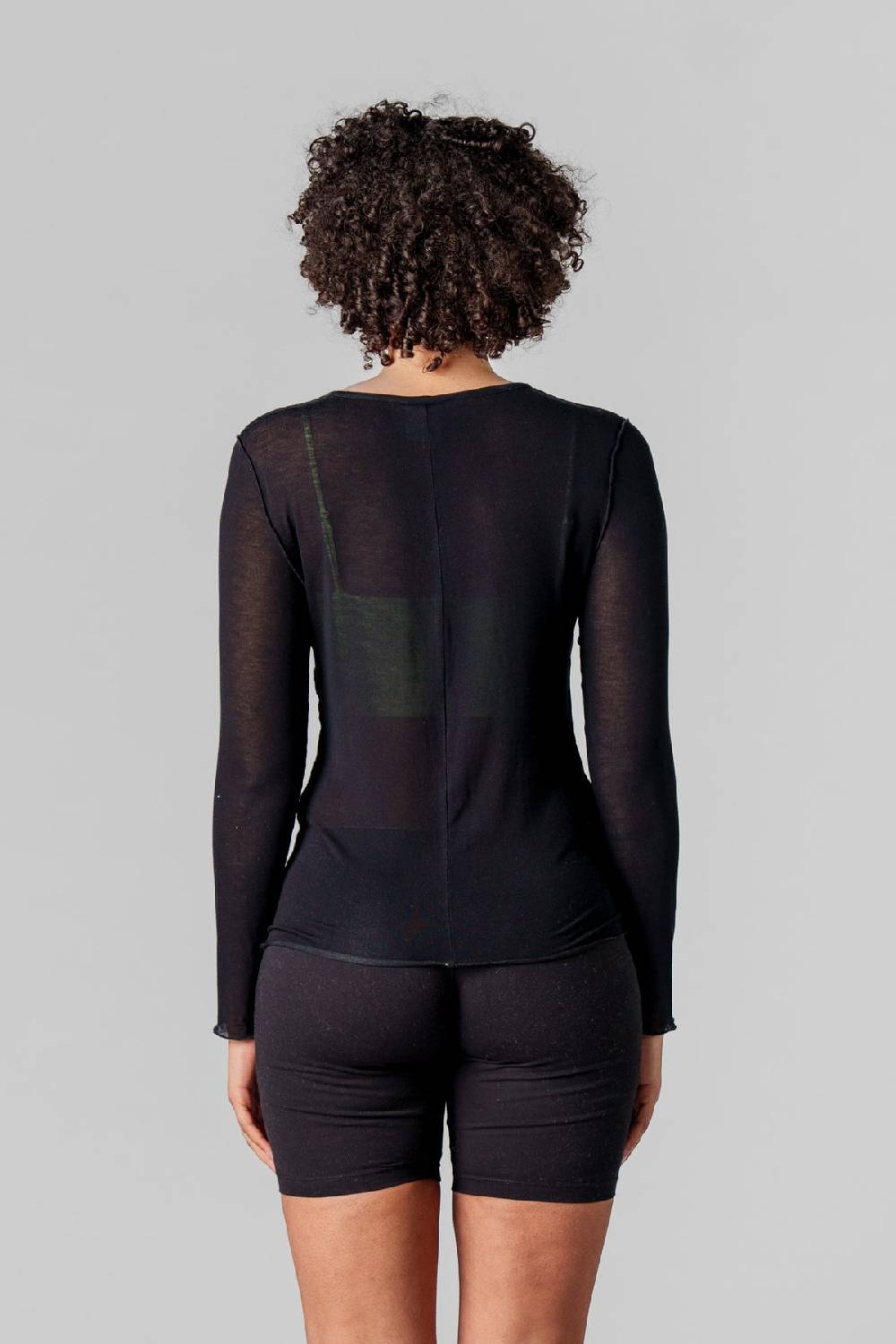 Karo Kauer Mesh Longsleeve Black Neueste Stile