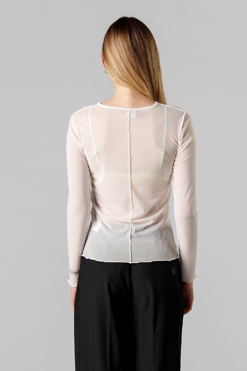 Karo Kauer Mesh Longsleeve Creme Letzte 2 Tage