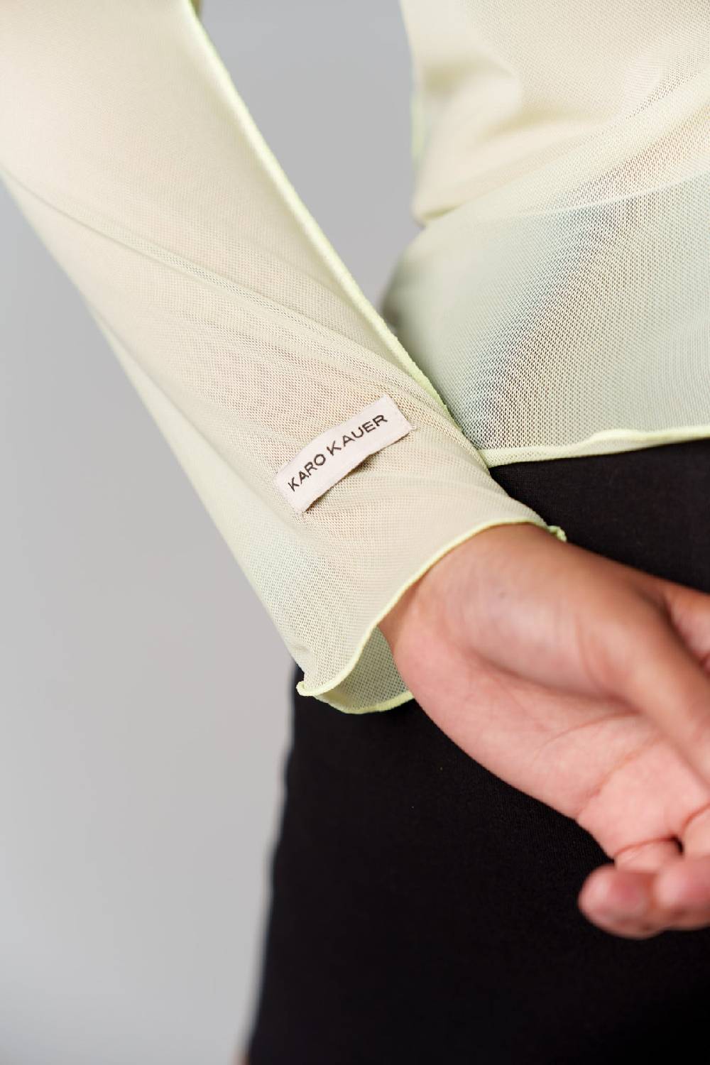 Karo Kauer Mesh Longsleeve Matcha Letzter Tag