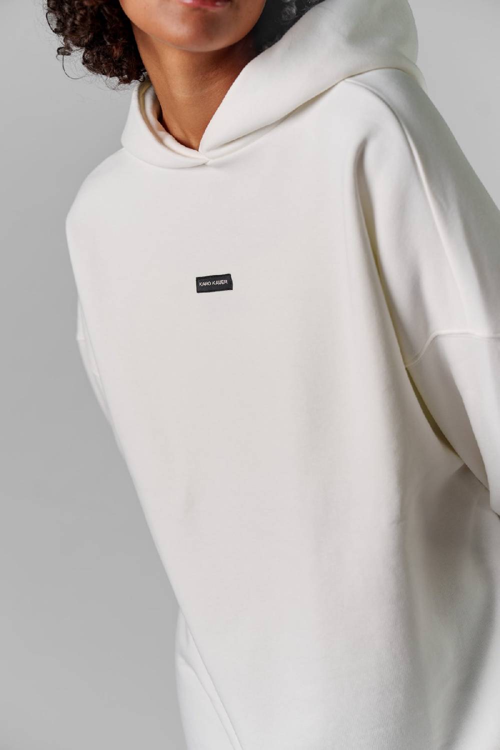 Karo Kauer Hoodie Dress Creme Zeitbegrenzte Promotion