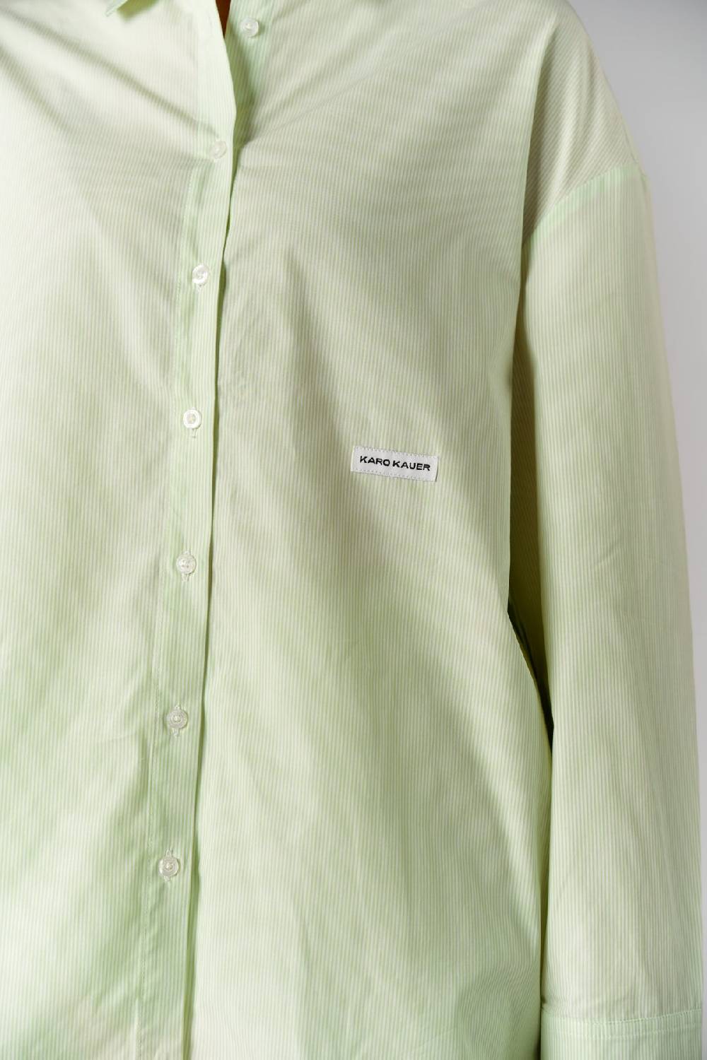 Karo Kauer Woven Blouse Striped Matcha Nur für heute