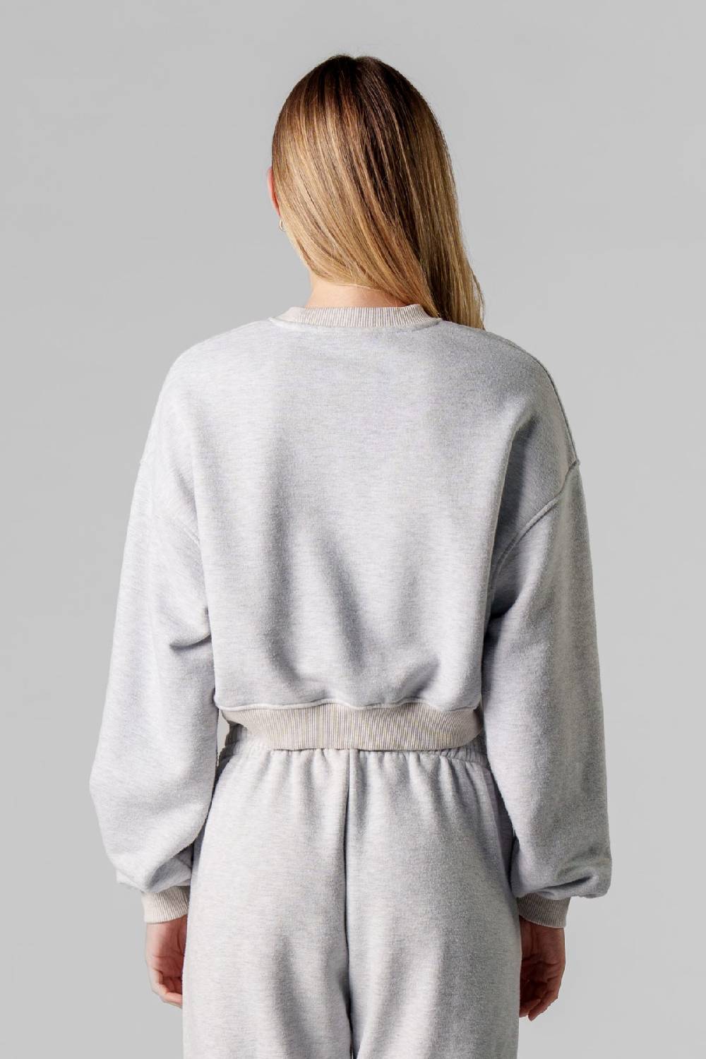 Karo Kauer Cropped Sweater Melange Vierteljährliche Förderung