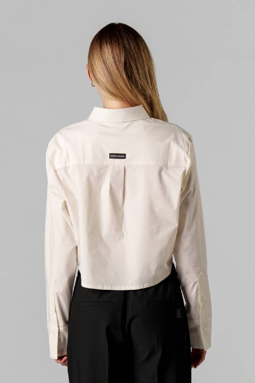 Karo Kauer Woven Blouse Cropped Creme Discount Store für neue Produkte