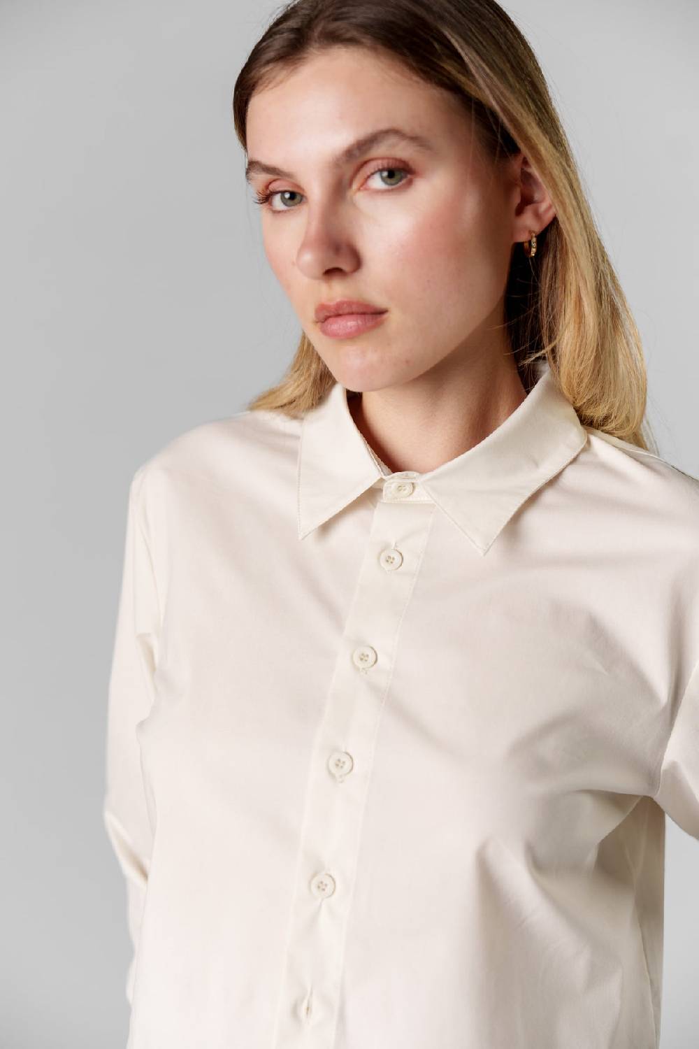 Karo Kauer Woven Blouse Cropped Creme Discount Store für neue Produkte