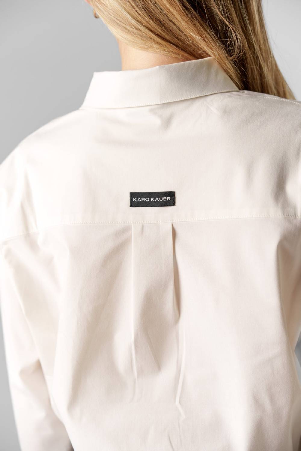 Karo Kauer Woven Blouse Cropped Creme Discount Store für neue Produkte