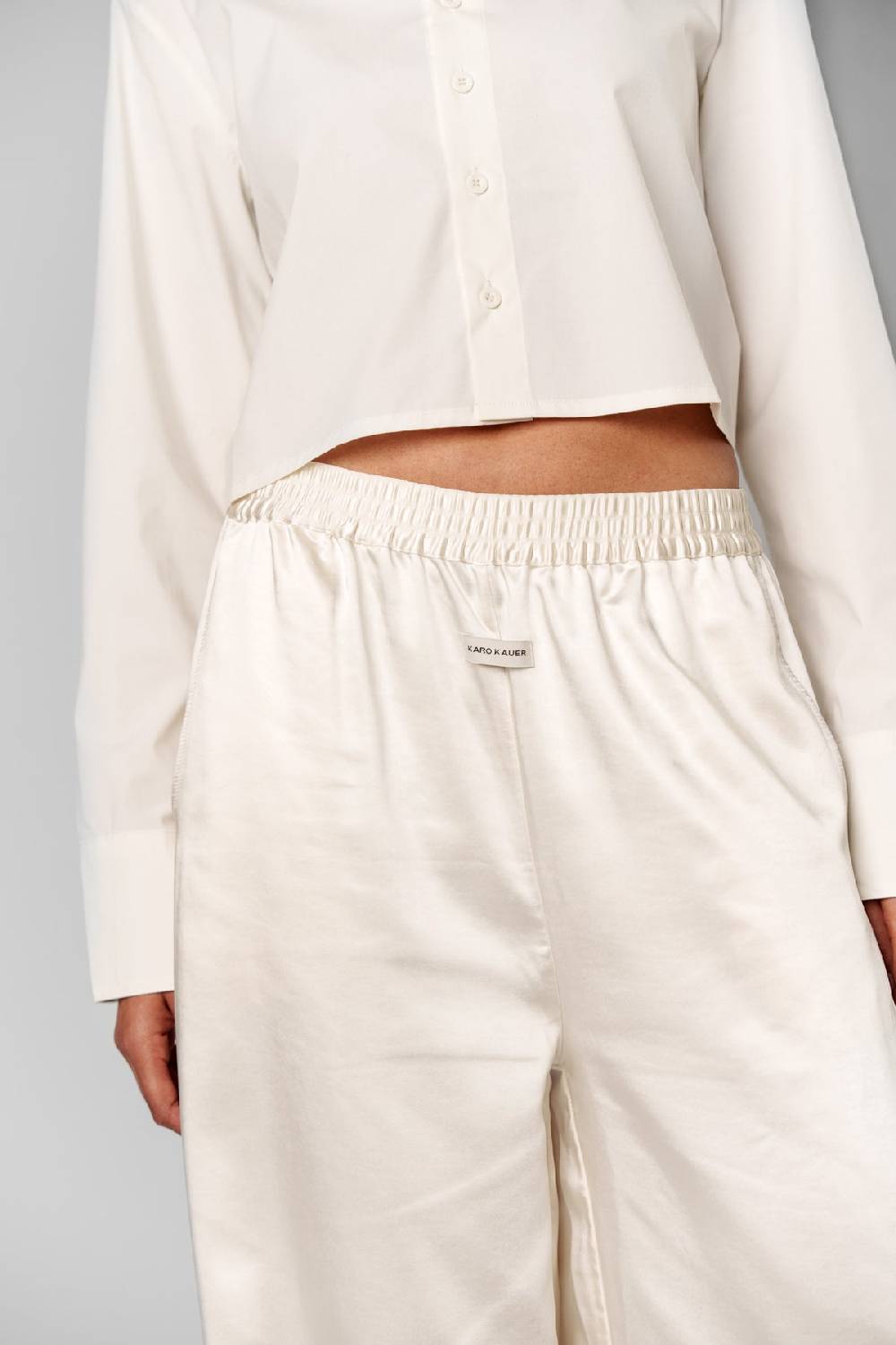 Karo Kauer Satin Pants Creme Nur noch ein Tag übrig