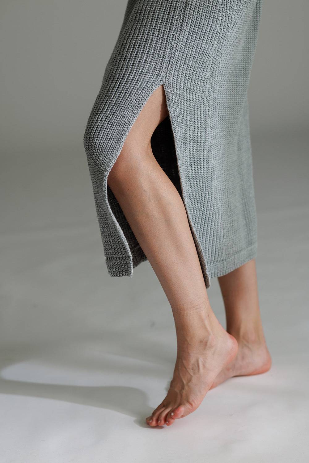 Karo Kauer Knit Dress Silver Grey Speichern exportieren