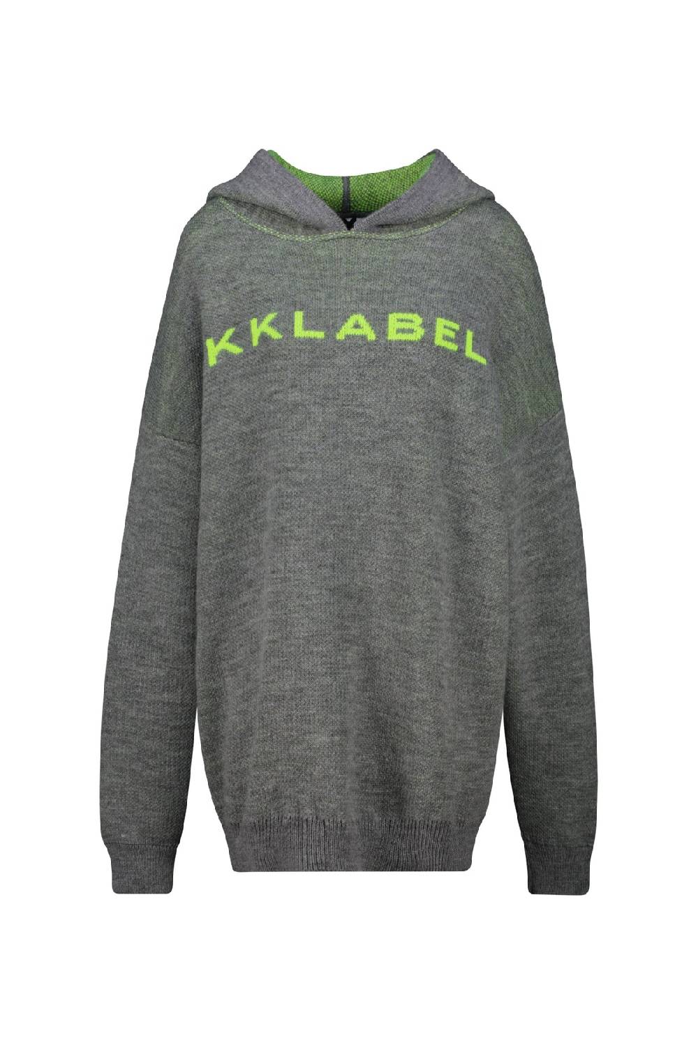 Karo Kauer Knit Hoodiedress Silver Grey Black Friday Preise