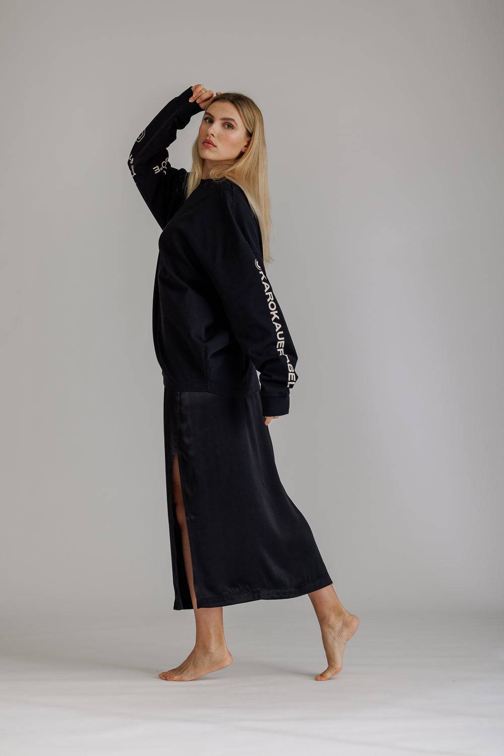 Karo Kauer Satin Skirt Black 2025
