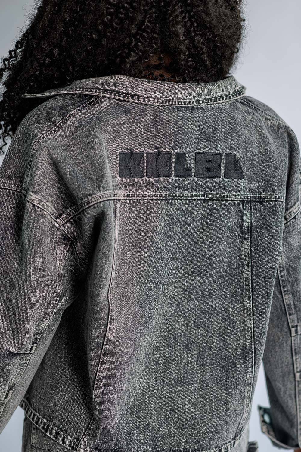 Karo Kauer Denim Jacket Black im Angebot