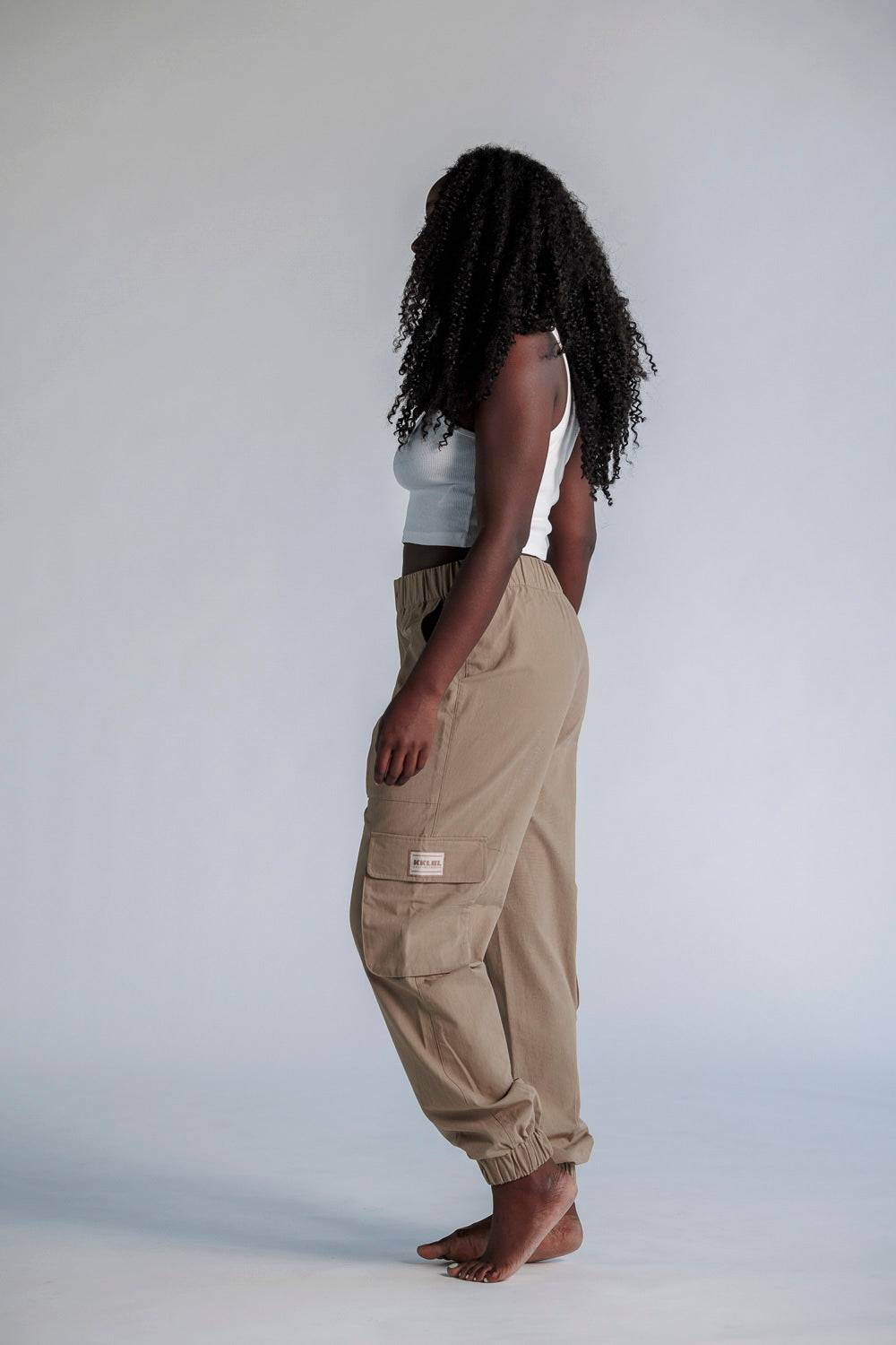 Karo Kauer Cargo Pants Mocca Günstiger Verkauf