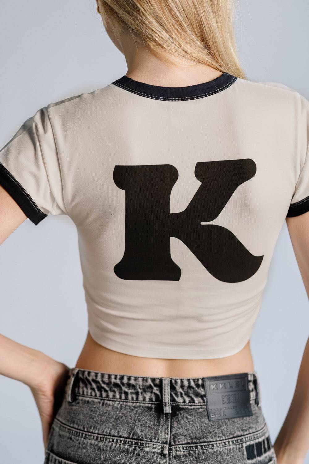 Karo Kauer Cropped Ringer Shirt Kostenloser Versand