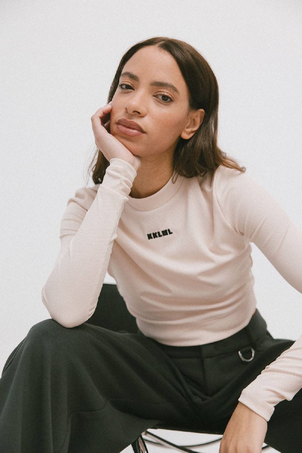 Karo Kauer Cropped Shirt White Pearl Fabrik Onlineshop