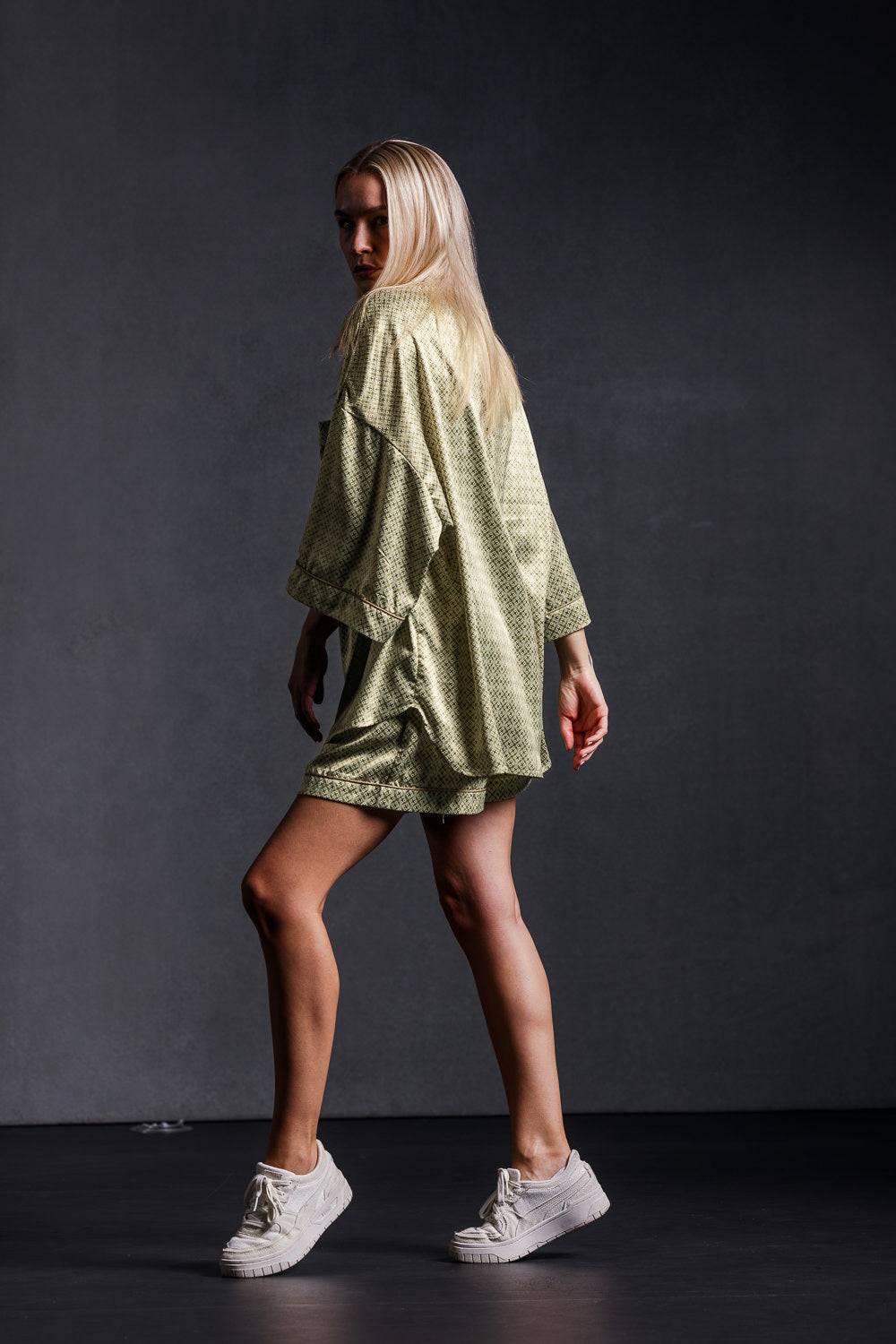 Karo Kauer Retro Shirt Khaki Günstig kaufen