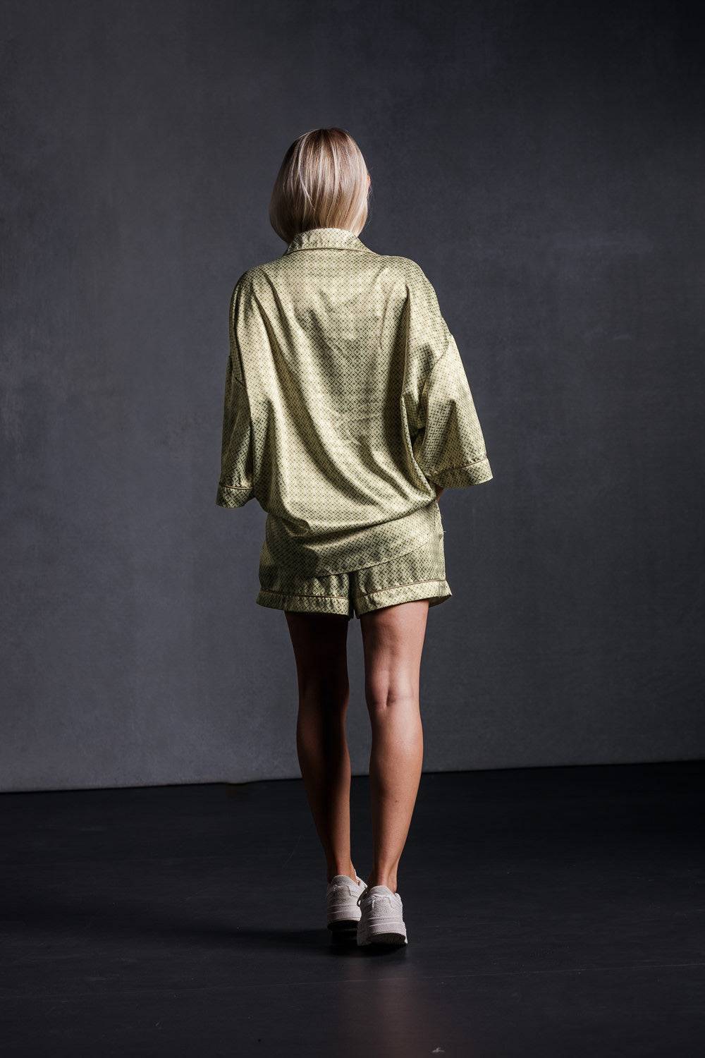 Karo Kauer Retro Shorts Khaki Versandkostenfrei