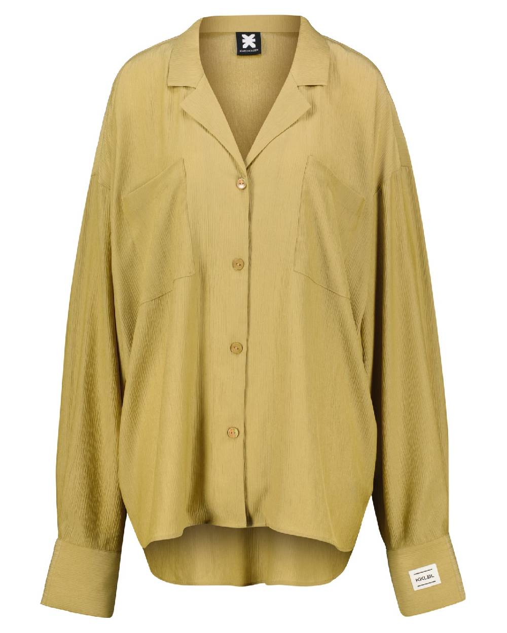 Karo Kauer Woven Blouse Khaki Online Shopping