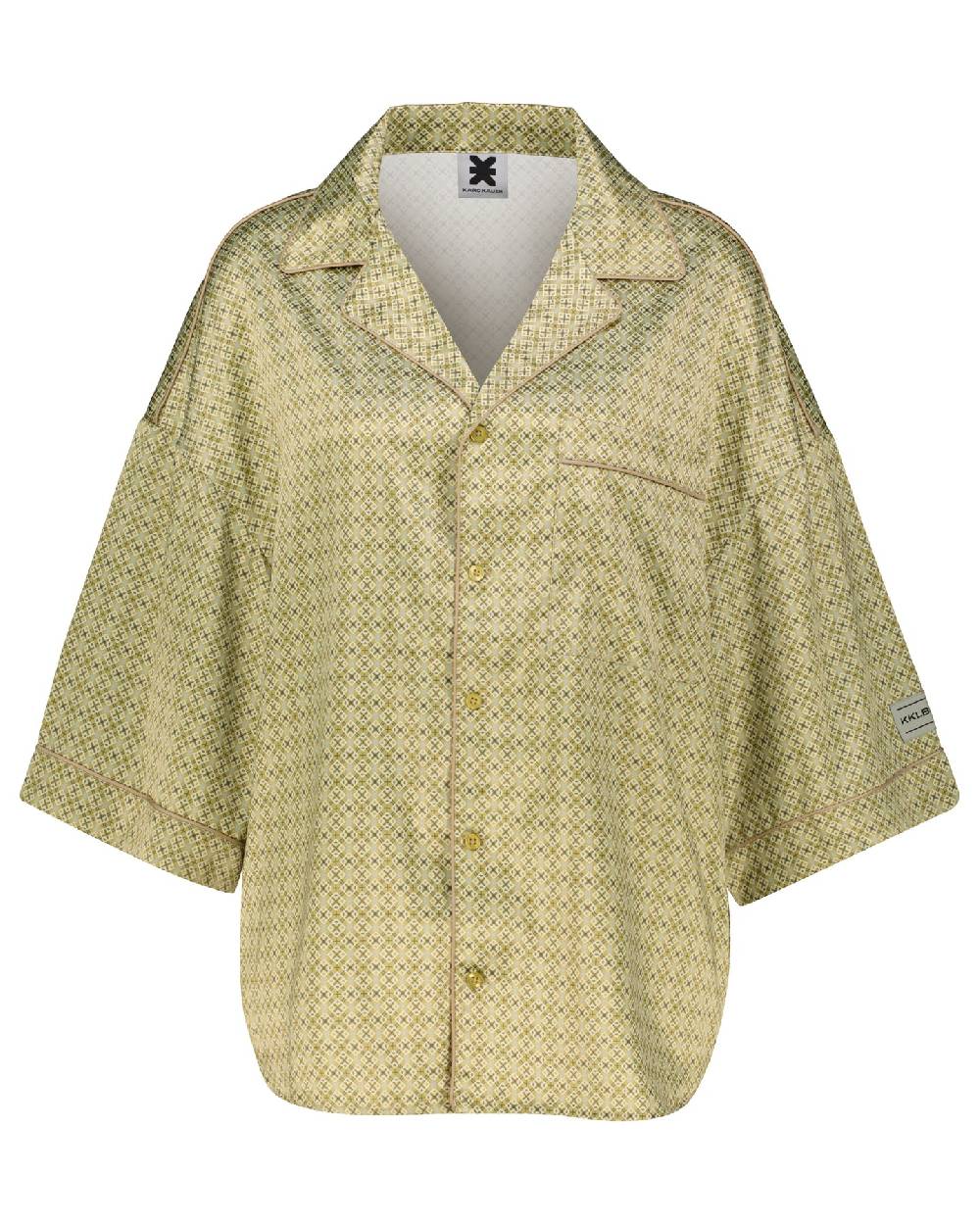 Karo Kauer Retro Shirt Khaki Vatertagsangebot