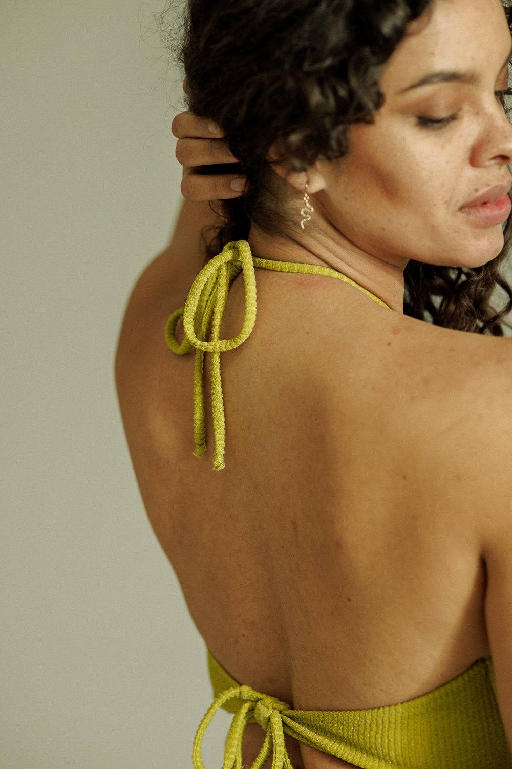 Karo Kauer Bikini Top Glitter Olive Kauf eins, bekomm eins gratis