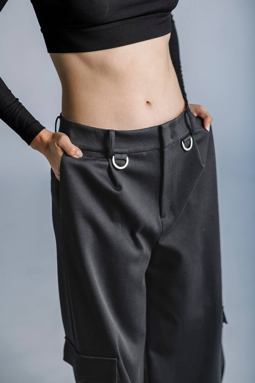 Karo Kauer Wide Leg Pants Dark Grey Letzte 2 Tage