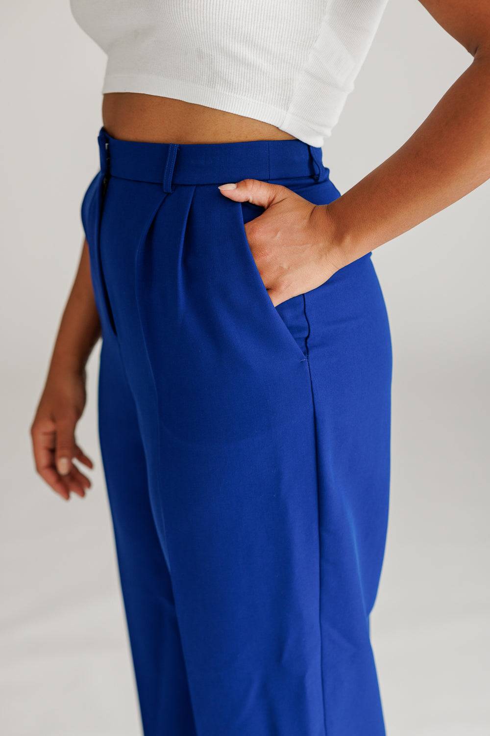 Karo Kauer Formal Pants Blue Vierteljährliche Förderung