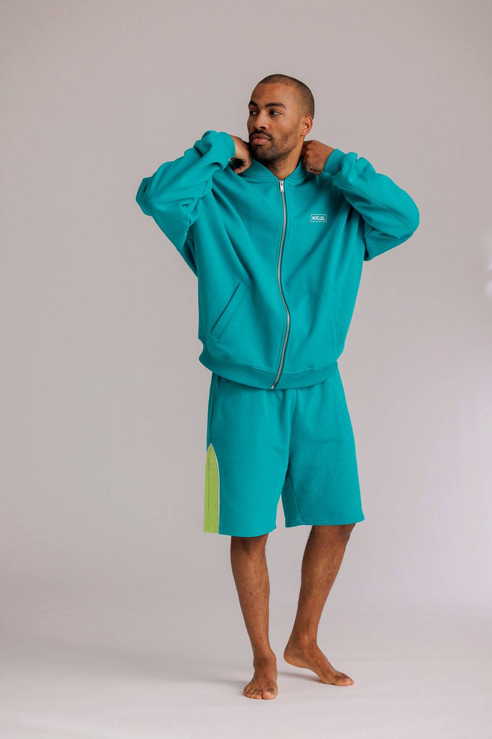 Karo Kauer Sweat Shorts Tile Blue Riesige Rabatte