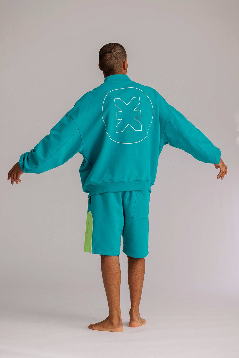 Karo Kauer Sweat Shorts Tile Blue Riesige Rabatte