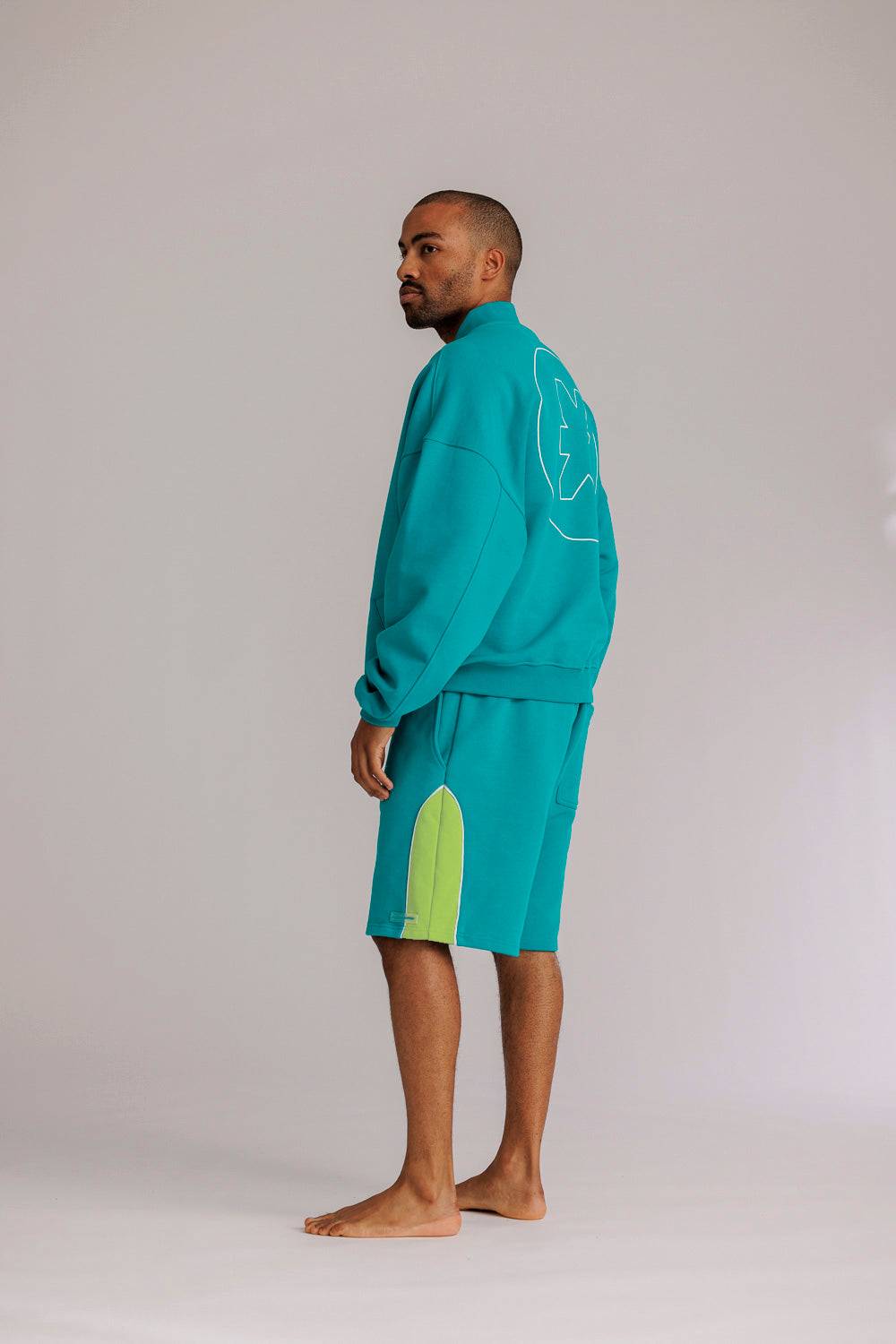 Karo Kauer Sweat Shorts Tile Blue Riesige Rabatte