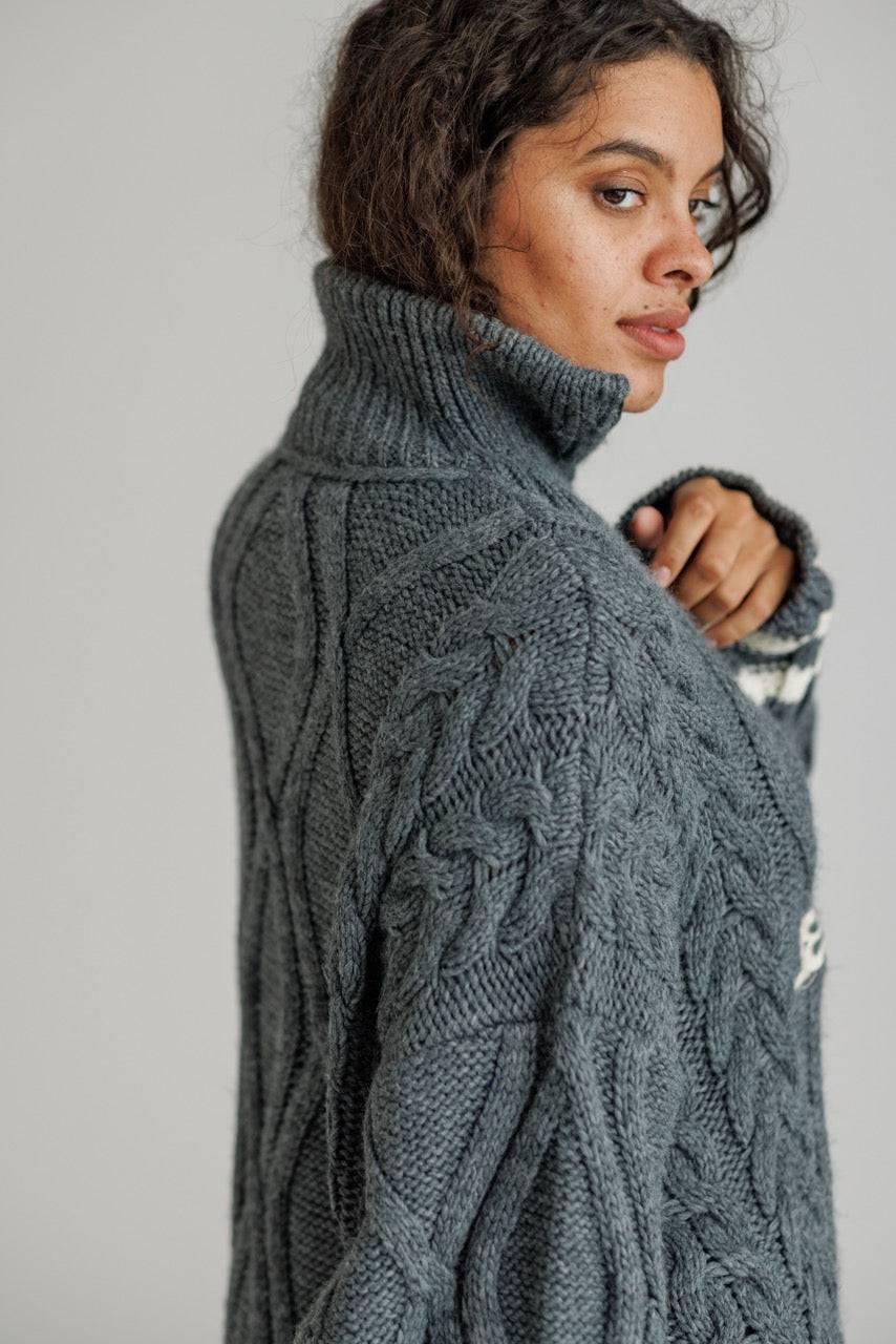 Karo Kauer Knit Zipped Sweater Grey Verkauf