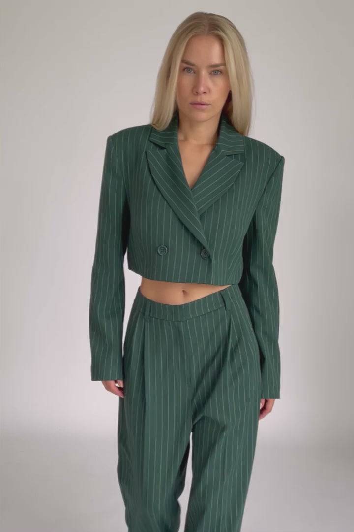 Karo Kauer Blazer Short Sapphire Green Kostenloser Versand