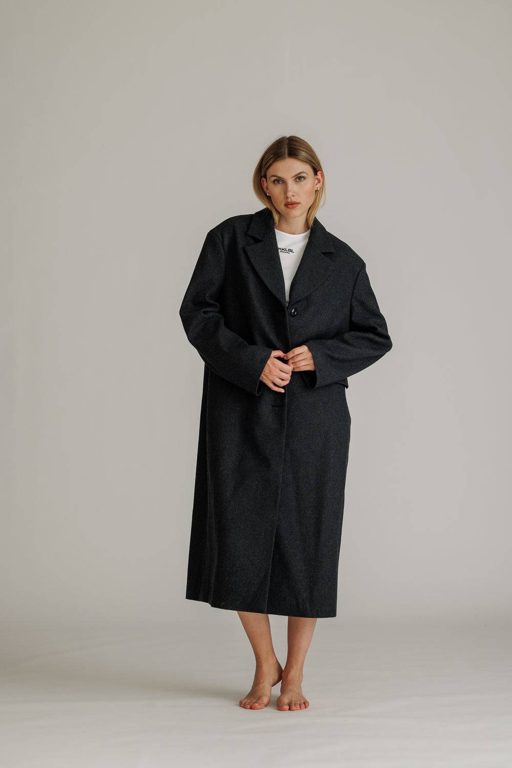 Karo Kauer Coat Oversize Grey