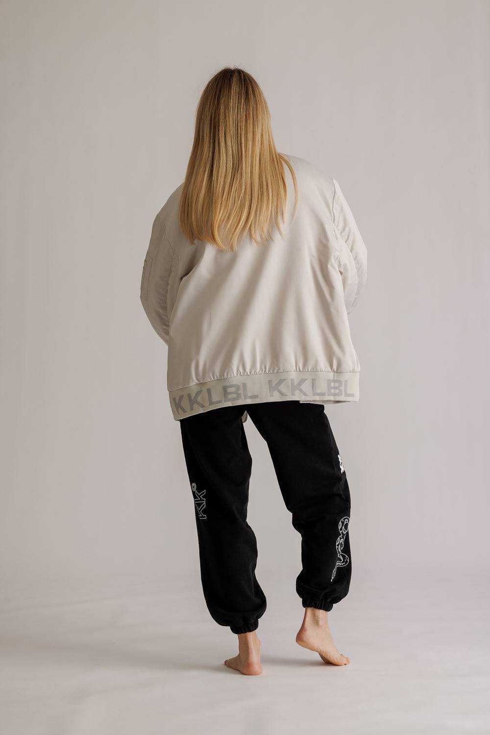 Karo Kauer Bomberjacket Silver Grey Sonderangebote