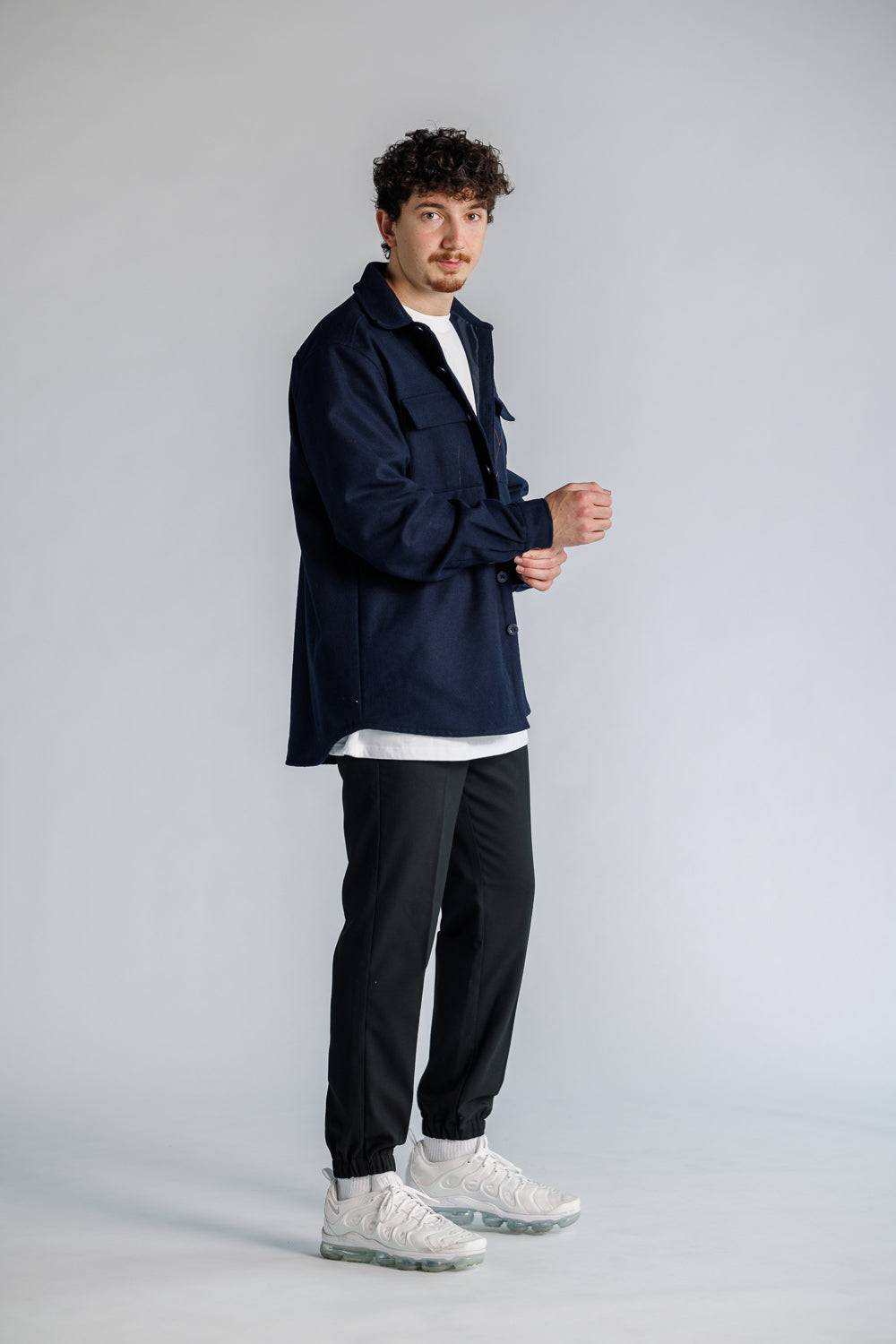 Karo Kauer Overshirt Dark Blue Speichern exportieren