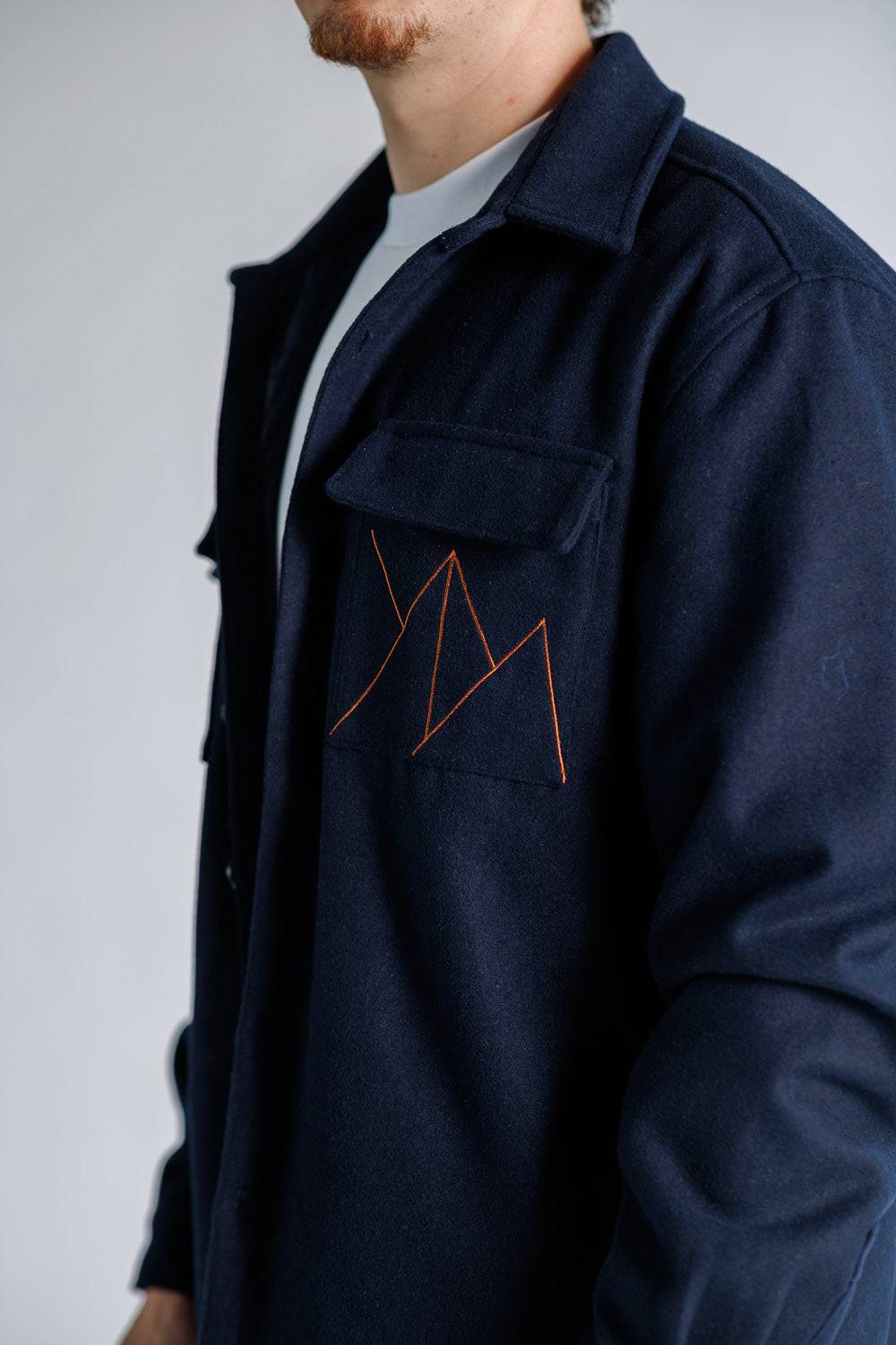 Karo Kauer Overshirt Dark Blue Speichern exportieren