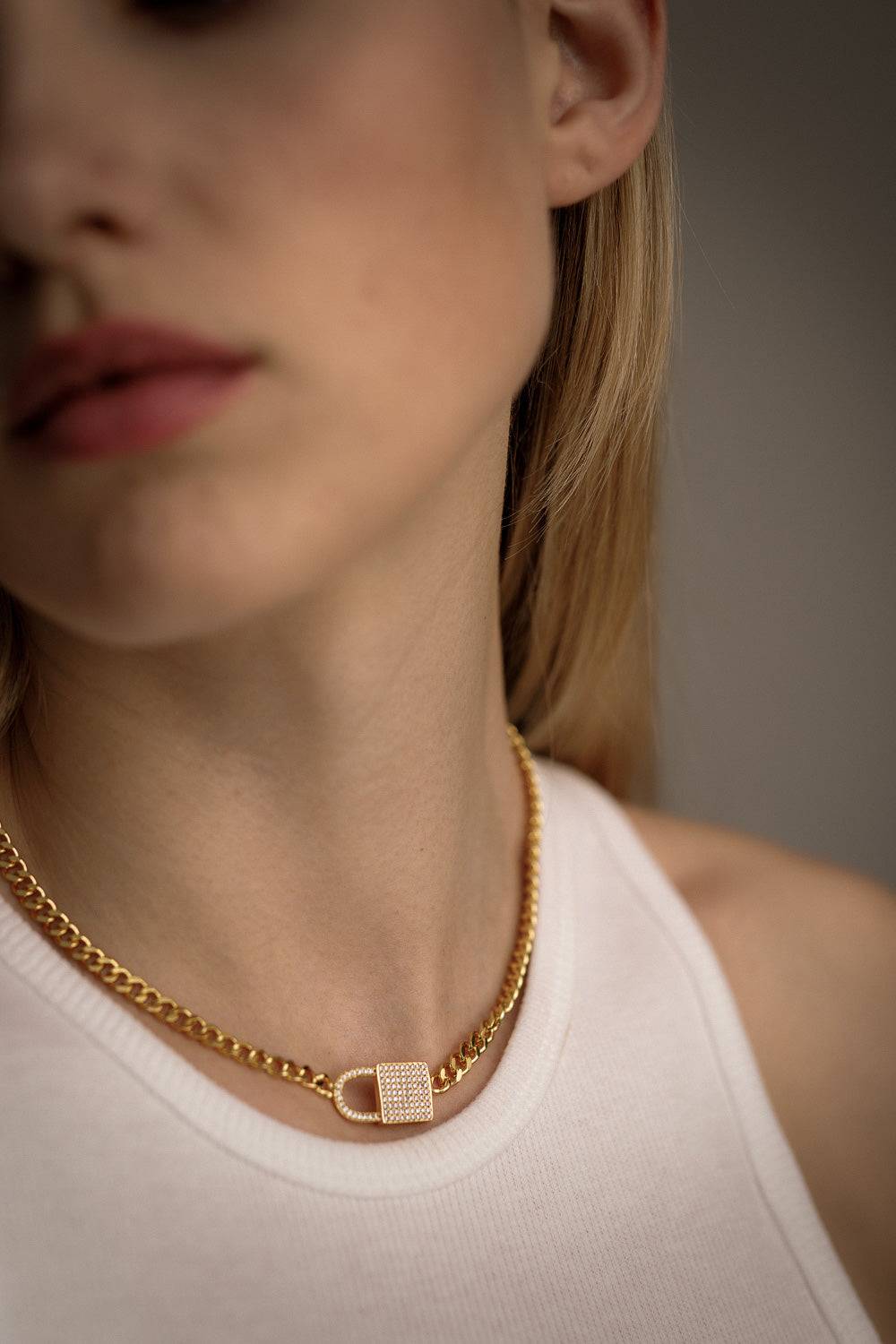 Karo Kauer Chain Lock Gold Rabatt