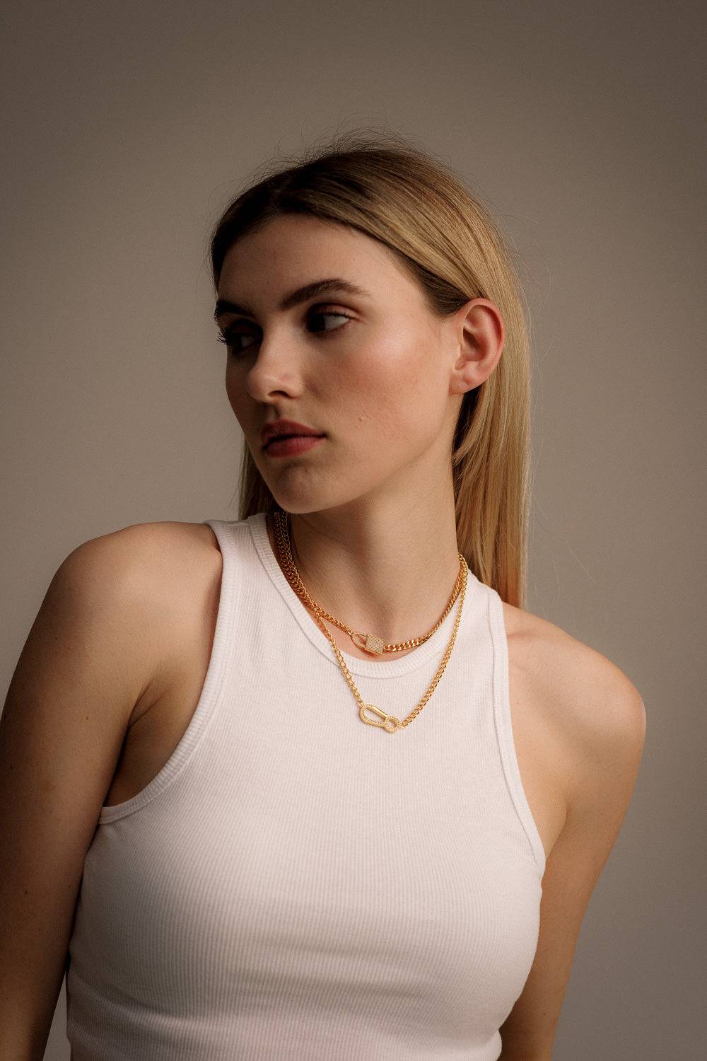 Karo Kauer Chain Lock Gold Rabatt