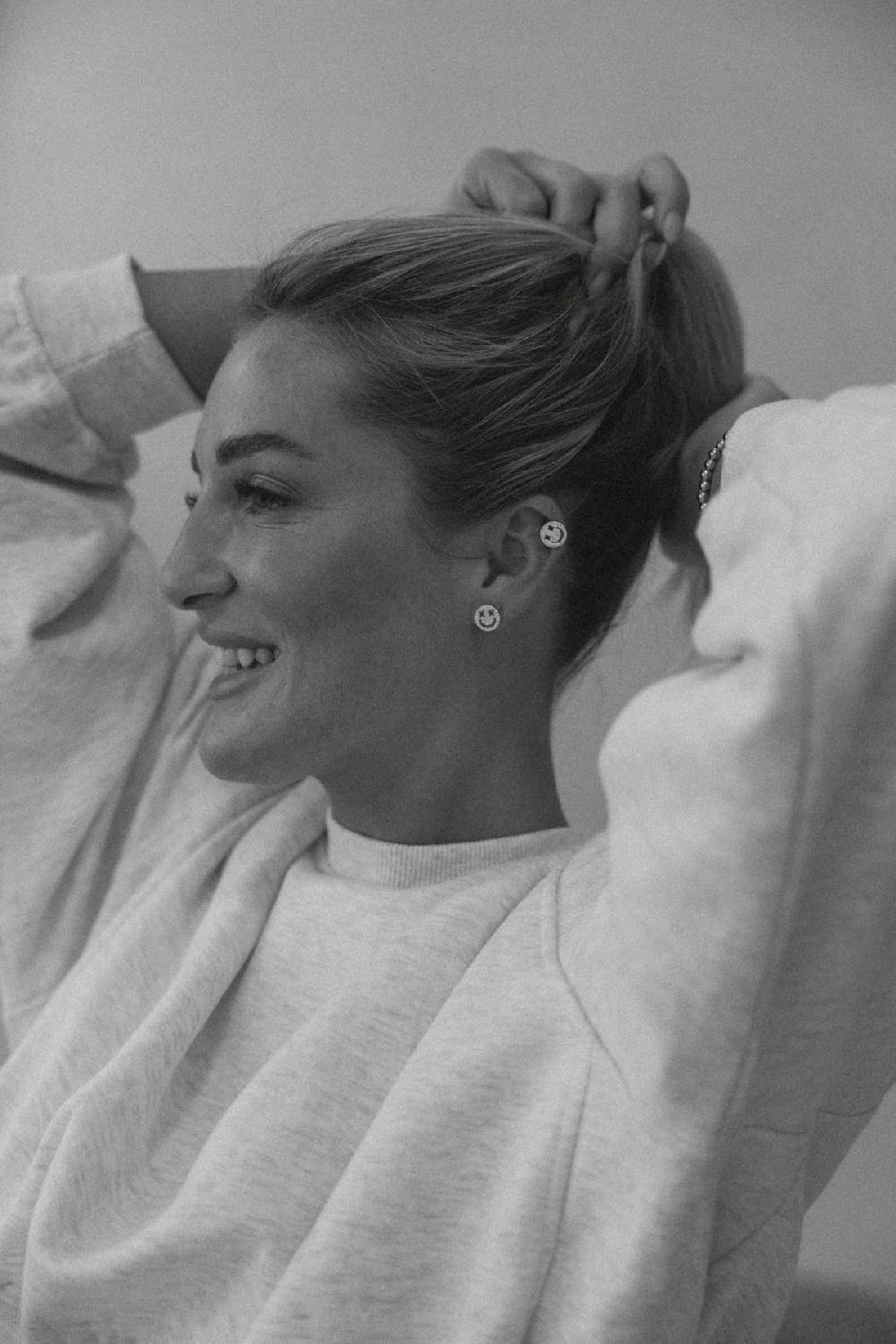 Karo Kauer Smile Studs Sparkle Silver Saisonschlussverkauf