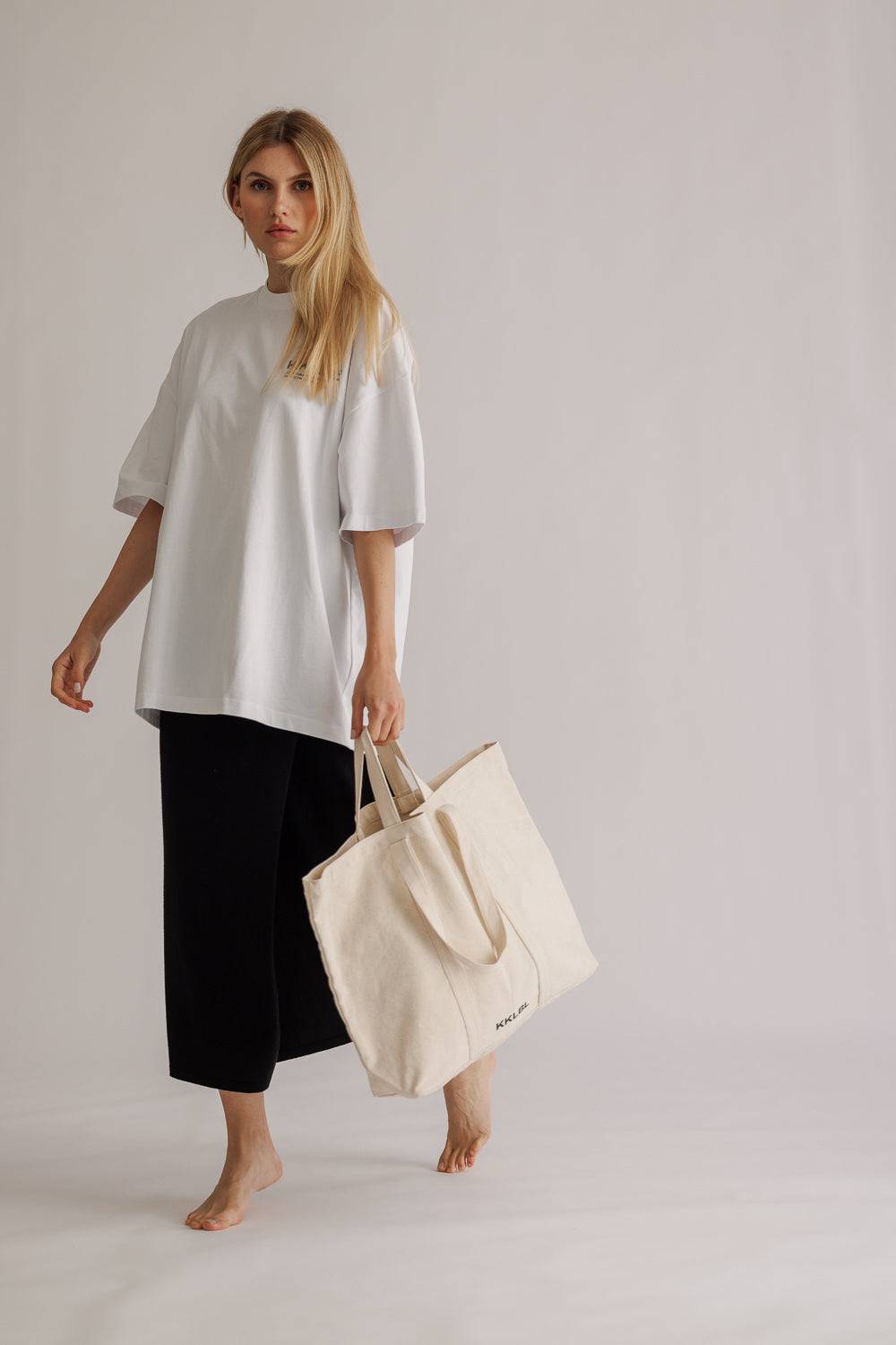 Karo Kauer Canvas Bag Offwhite Letzte 2 Tage