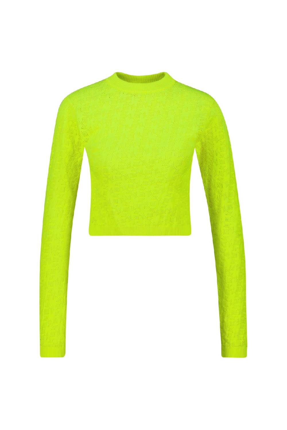 Karo Kauer Knit Shirt Cropped Neon Lime Fabrikverkauf