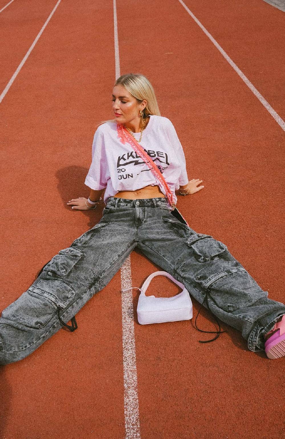 Karo Kauer Tour T-Shirt Washed Pink Kostenloser Versand