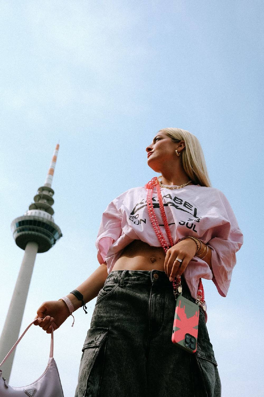 Karo Kauer Tour T-Shirt Washed Pink Kostenloser Versand