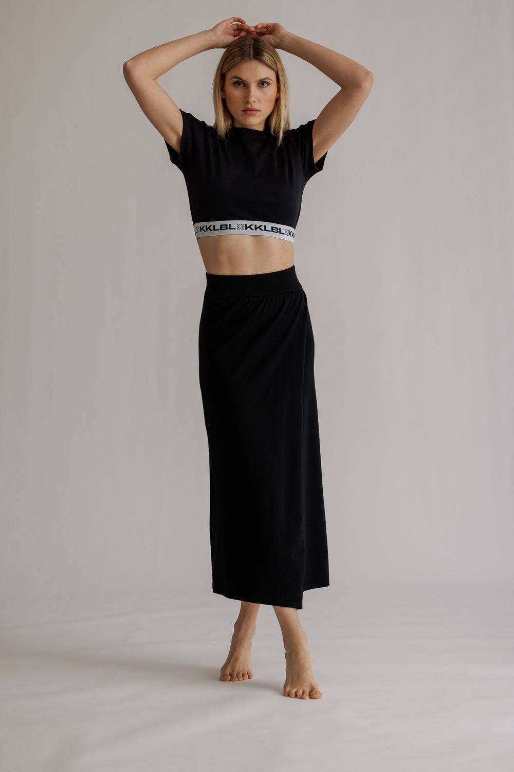Karo Kauer Rib Top Basic Black Sonderangebot