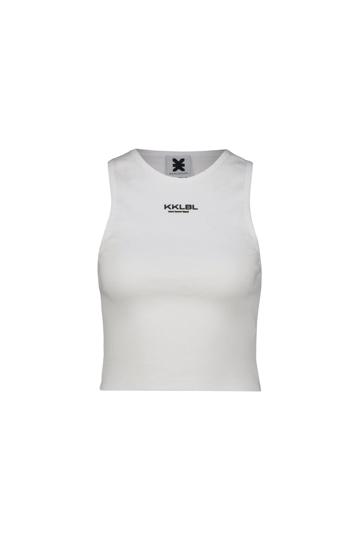 Karo Kauer Rib Top Basic White Rabatt