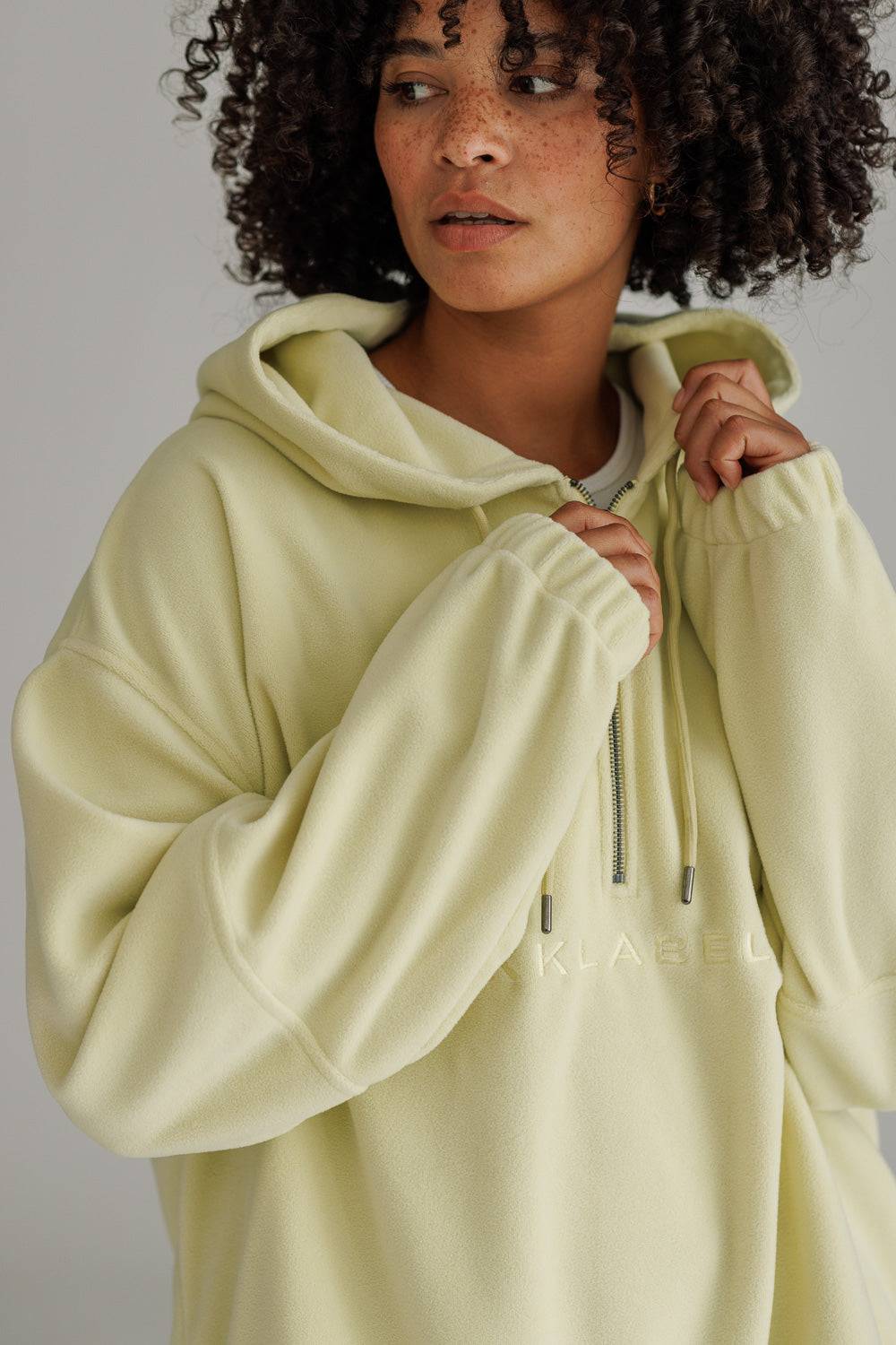 Karo Kauer Zipped Fleece Light Yellow Black Friday