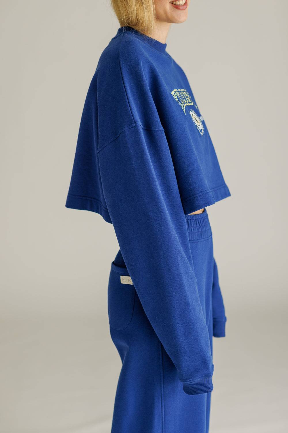 Karo Kauer Sweater Cropped Dark Blue Cyber Monday